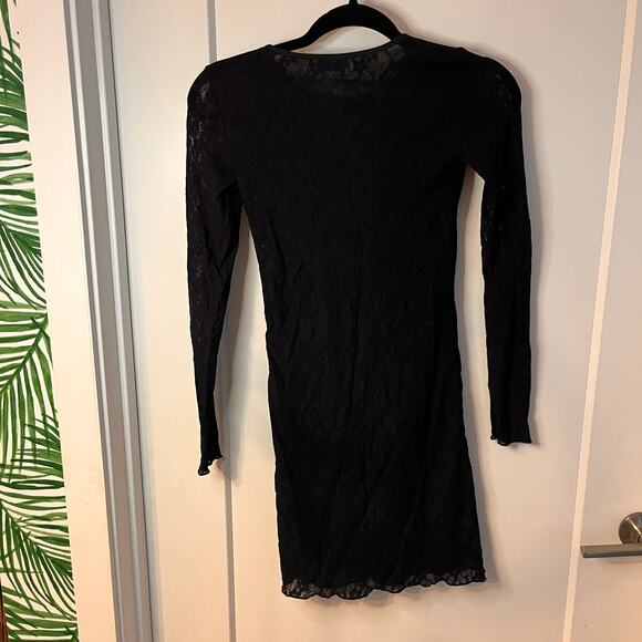 ARITZIA Wilfred Black Lace Trouble Mini Dress Size XXS - Picture 4 of 9